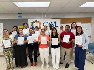 Teachers engaged with research through OASIS summaries at Jackson Reed High School in Washington DC during a teacher professional development workshop hosted by Organic World Language in August 2025.